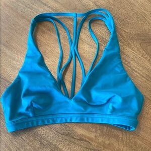 Vibrant Blue Strappy Sports Bra